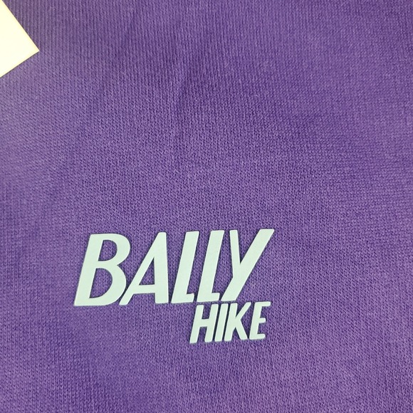BALLY Mirtillo Hoodie Mens  Hike 6 Size 42 XL Organic Cotton Purple Sweatshirt - Picture 5 of 16